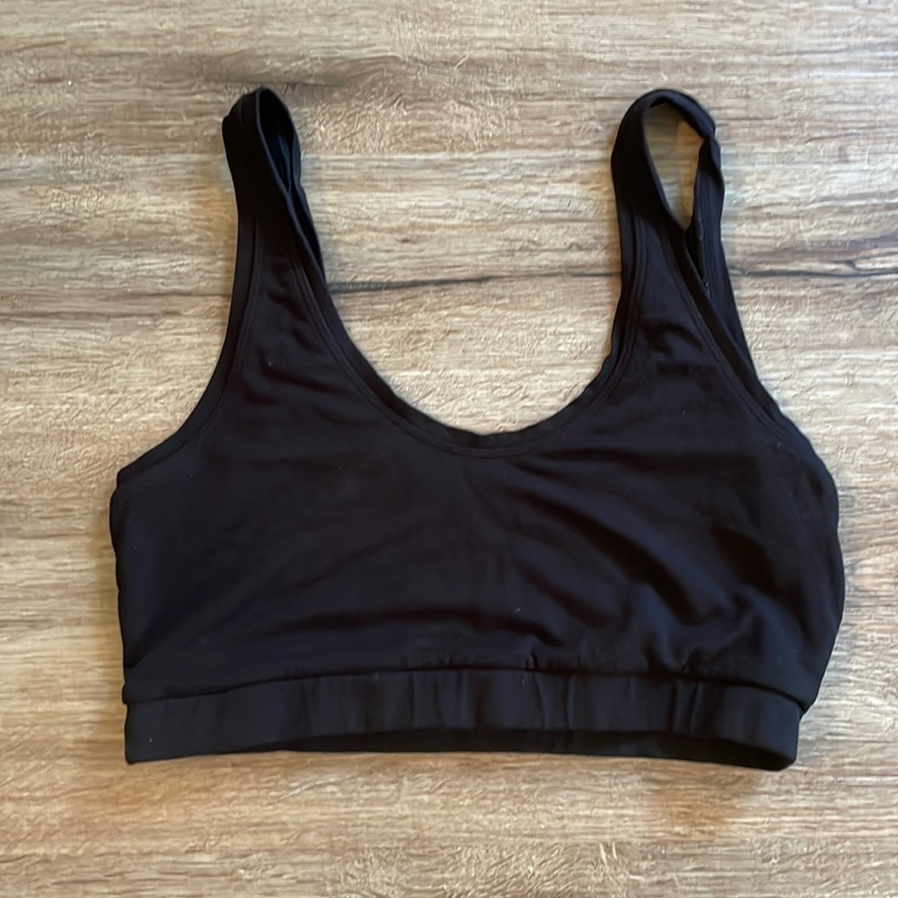 Nordstrom Black Thin Stretchy Loungewear Bralette